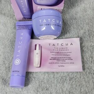 Tatcha Dewy Skin Cream Rice Wash Liquid Silk Canvas Sample Set Sephora Birthday
